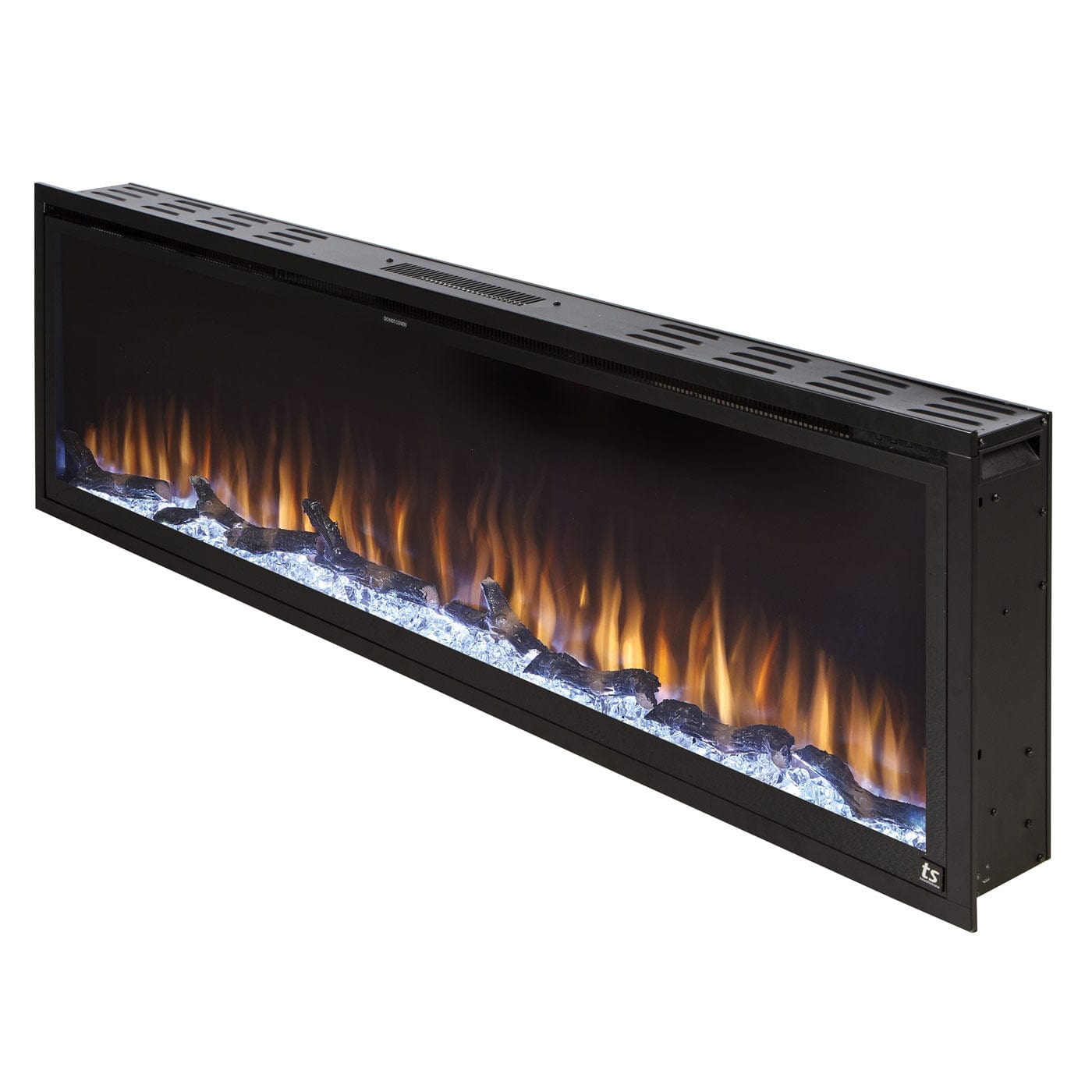 Wall-mounted electric fireplace